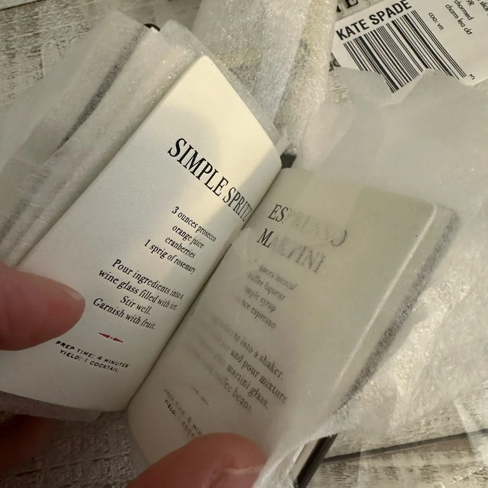 Nwt Kate spade cocktails recipe book bag charm - Picture 3 of 11